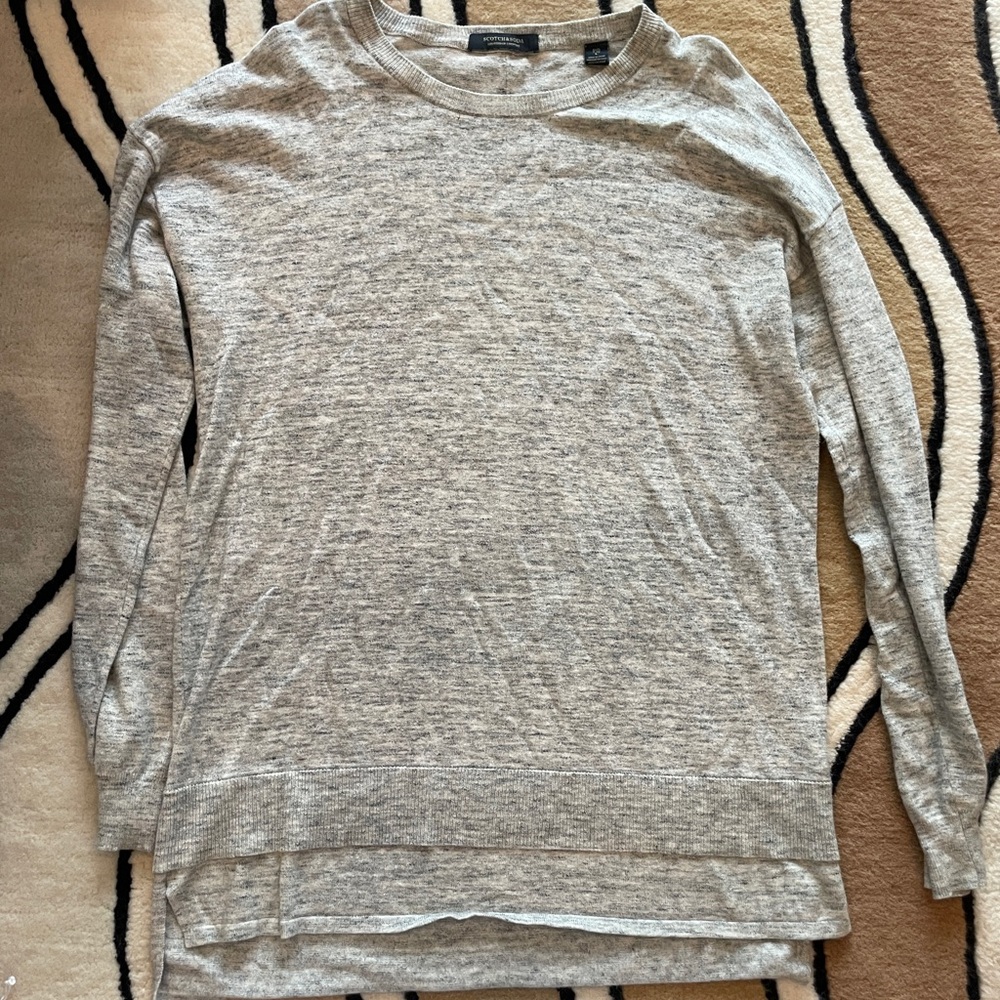 MENS SCOTCH & SODA GREY LONG SLEEVE